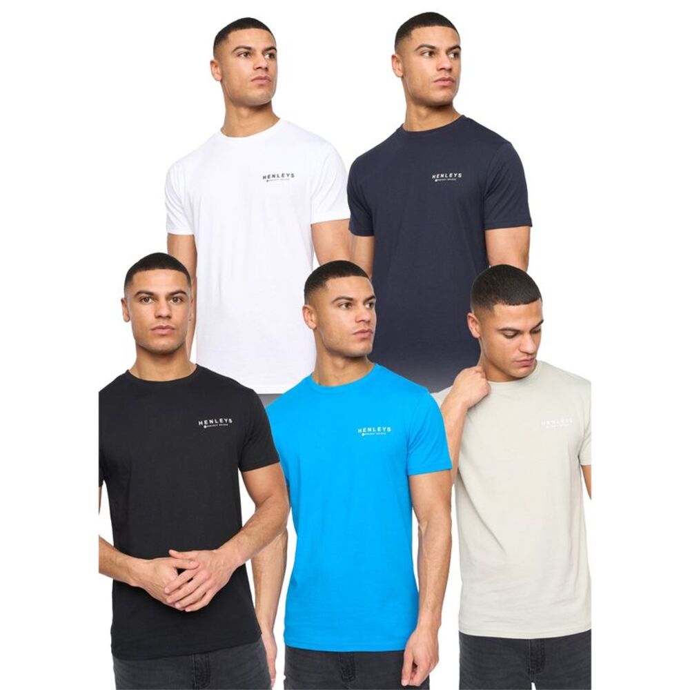 Henleys Mens Henycore T-Shirt (Pack of 5) / Multicolored